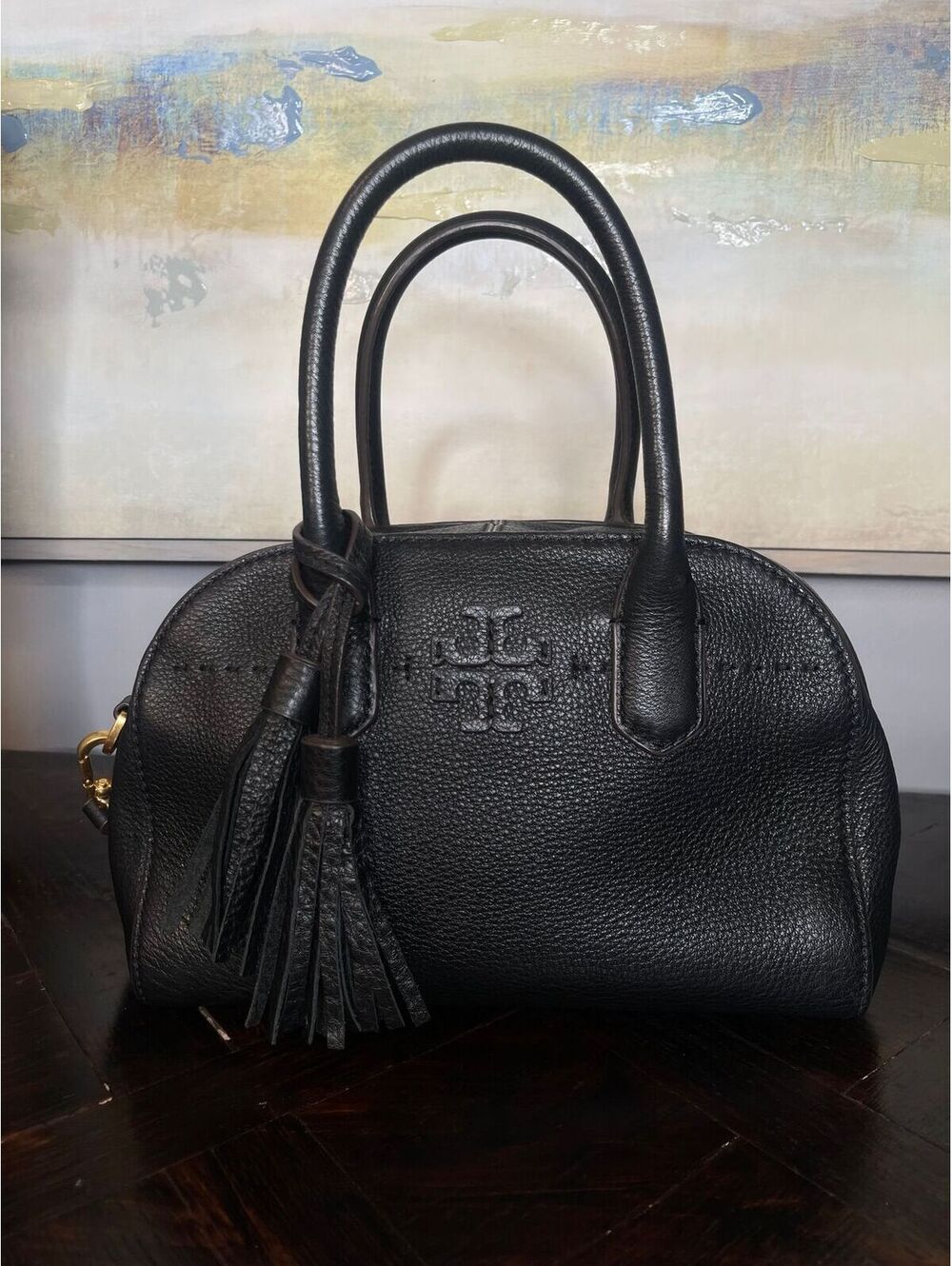 Tory Burch Mcgraw Satchel Bag - black